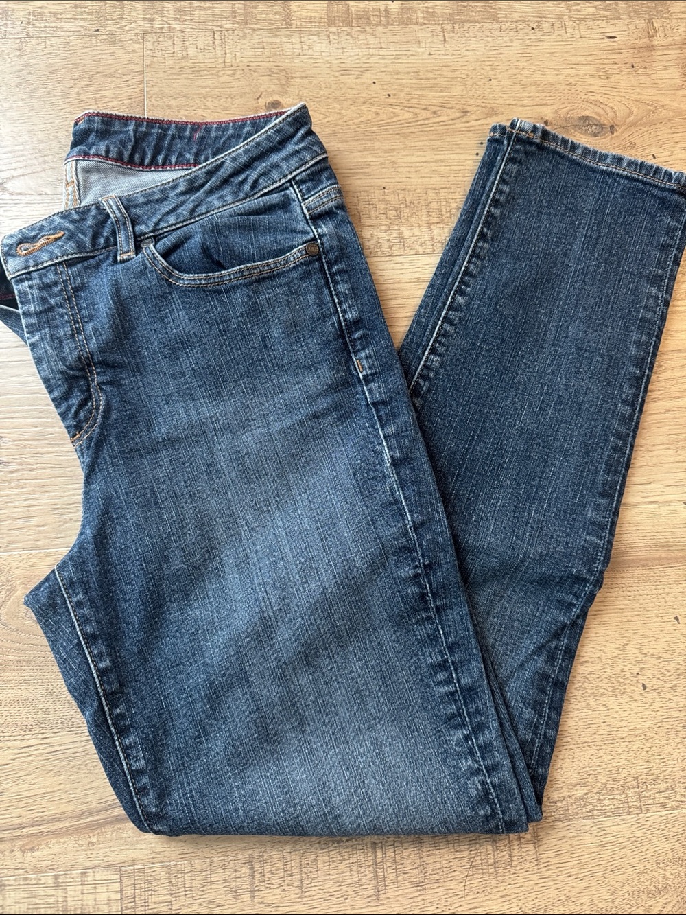 Talbots Women's Skinny Jeans in Dark Blue Denim